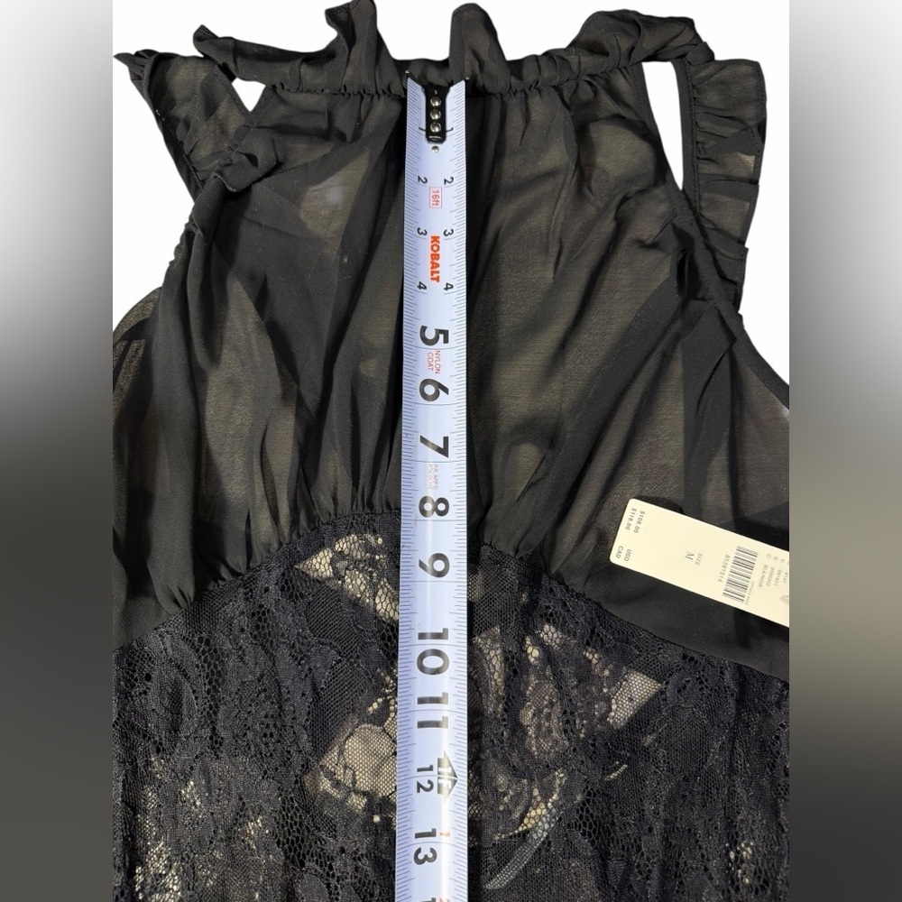 By Anthropologie Black Sheer Lace Midi Women’s Dress Size Medium New With Tags - Picture 14 of 15
